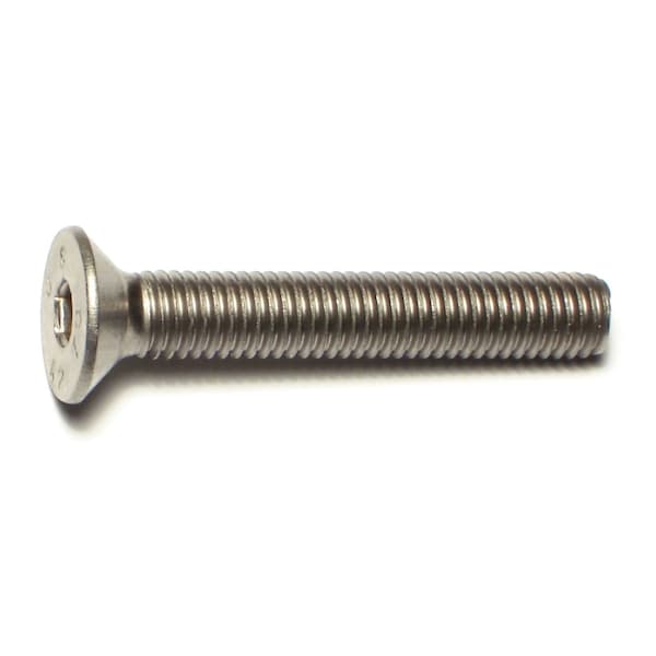 Midwest Fastener M8-1.25 Socket Head Cap Screw, Flat, Plain Stainless Steel, 50 mm Length, 2 PK 77066 - main